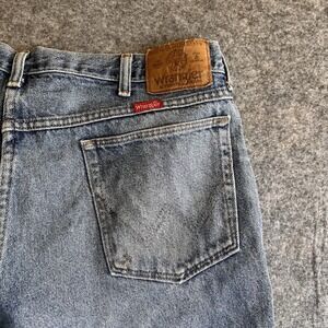 VTG Wrangler Jeans Mens 38x30 USA Blue Straight Denim Cowboy Western Y2K READ‎